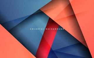 Abstract dynamic shape overlap layer blue and orange color background vector