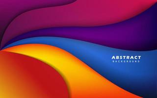 Abstract wave shape colorful background vector