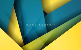 Abstract dynamice shape overlap layer blue and yellow color  background vector