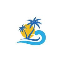 vector de plantilla de diseño de icono de logotipo de palmera