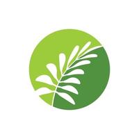 tropical Leaves logo icon design vector