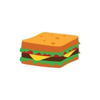 vector de diseño de icono de logotipo de sándwich