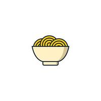 plantilla de diseño de icono de fideos vector