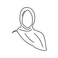 hijab icon design template vector