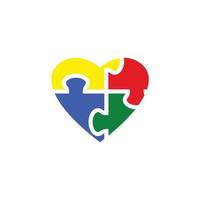 plantilla de diseño de icono de logotipo de autismo vector