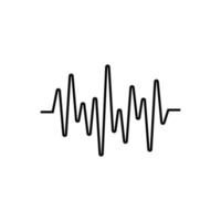 sound wave logo icon design template vector