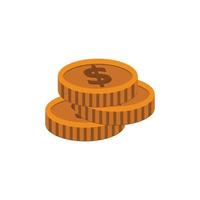 moneda dinero logo icono diseño plantilla vector