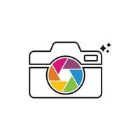 camera logo icon design template vector