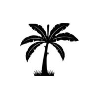 vector de plantilla de diseño de icono de árbol de plátano