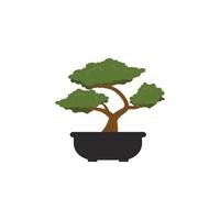 bonsai logo icon design template vector