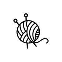 vector de plantilla de diseño de icono de bola de hilo