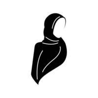 plantilla de diseño de icono de hijab vector