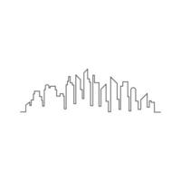 modern city skyline design vector