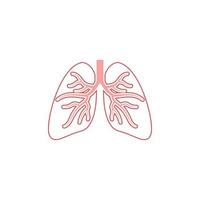 lungs icon design template vector