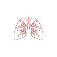 lungs icon design template vector