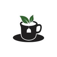 vector de plantilla de diseño de icono de logotipo de té