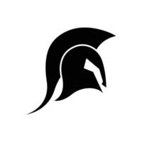 plantilla de diseño de icono de logotipo de casco espartano vector