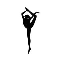 vector de diseño gráfico de silueta de bailarina