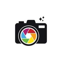 camera logo icon design template vector