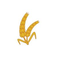 Wheat and rice icon logo designs vector