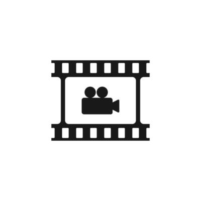 film strip icon design template vector