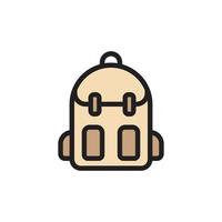 plantilla de diseño de icono de bolsa de escuela vector