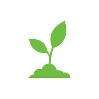 plant logo icon design vector