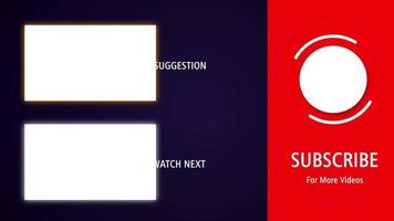 YouTube End Screen, End screen animation Free Video