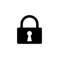 padlock icon design template vector