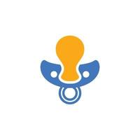 baby pacifier icon design template vector