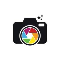 camera logo icon design template vector