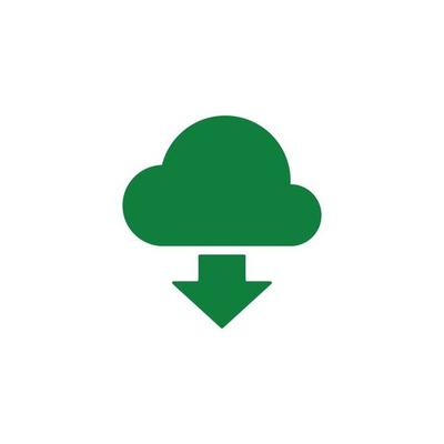 green download icon design template vector