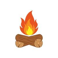 bonfire logo icon design template vector