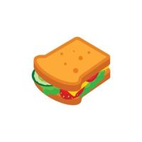 vector de diseño de icono de logotipo de sándwich