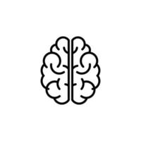 brain icon design template vector