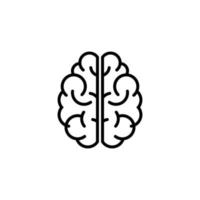 brain icon design template vector