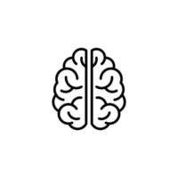 brain icon design template vector