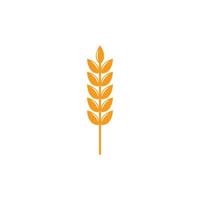 Wheat and rice icon logo design template vector