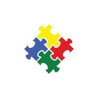 plantilla de diseño de icono de logotipo de autismo vector