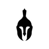 spartan helmet logo icon design template vector