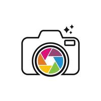 camera logo icon design template vector