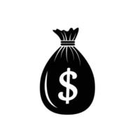 vector de plantilla de diseño de icono de bolsa de dinero