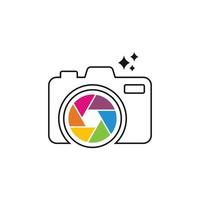 camera logo icon design template vector