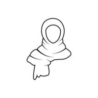 hijab icon design template vector