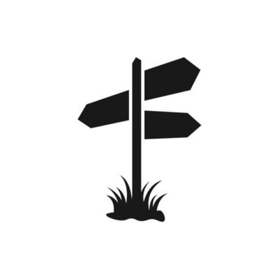 signpost icon design template vector