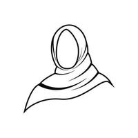 vector de plantilla de diseño de icono de logotipo hijab