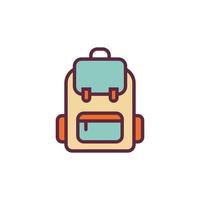 plantilla de diseño de icono de bolsa de escuela vector