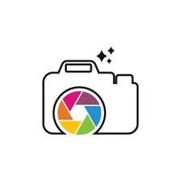 camera logo icon design template vector