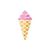 vector de plantilla de diseño de icono de logotipo de helado
