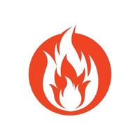 fire flame logo icon design vector